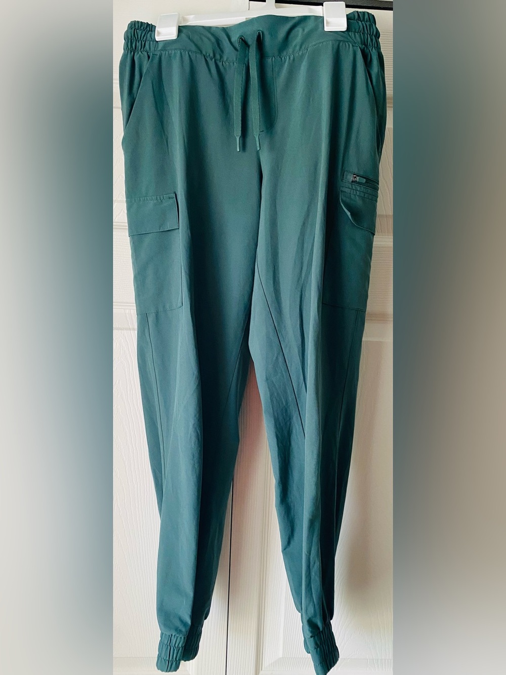 Men's Teal Cargo Pants - Classic Straight Fit